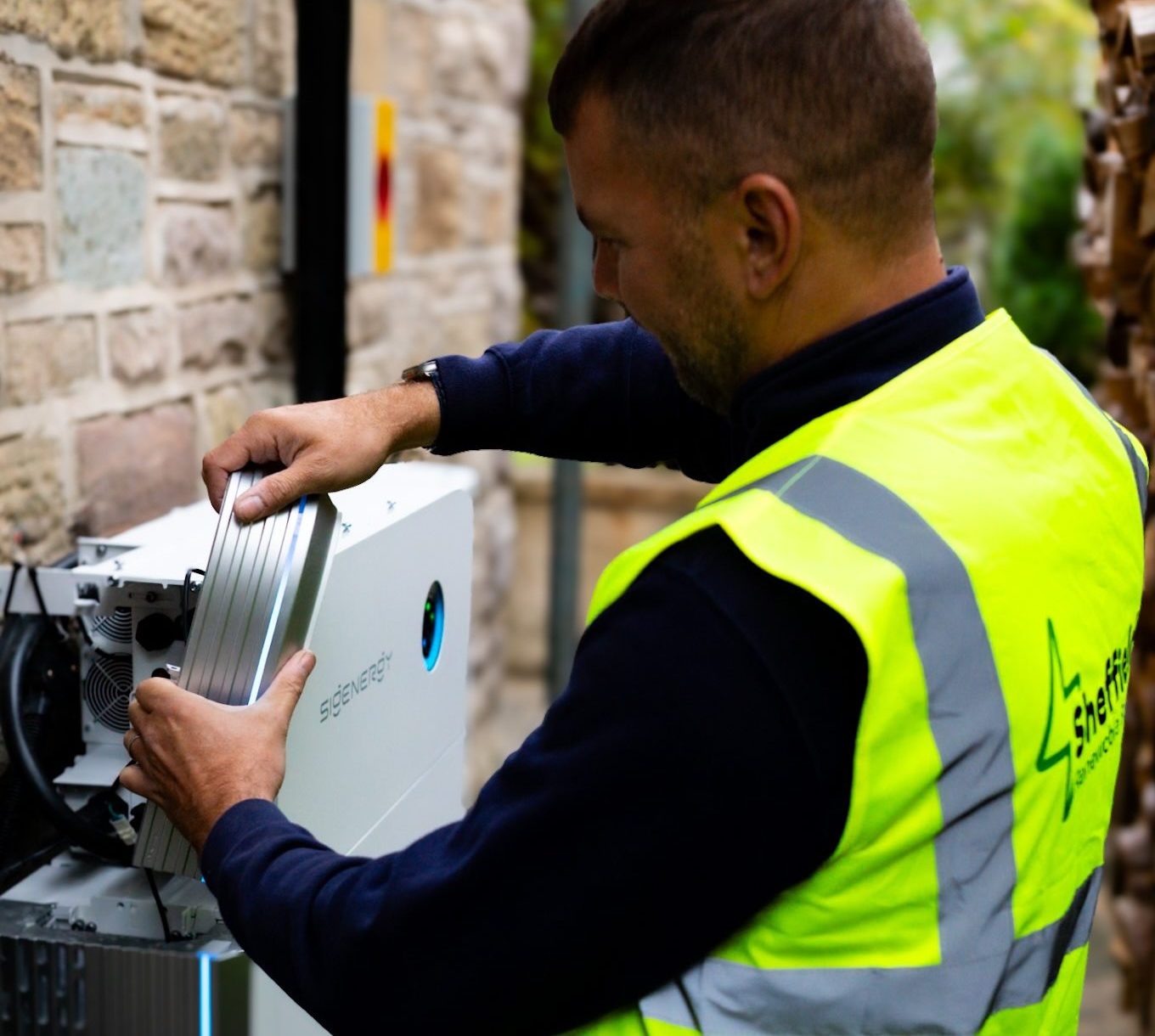 solar battery installation by Sheffield renewables