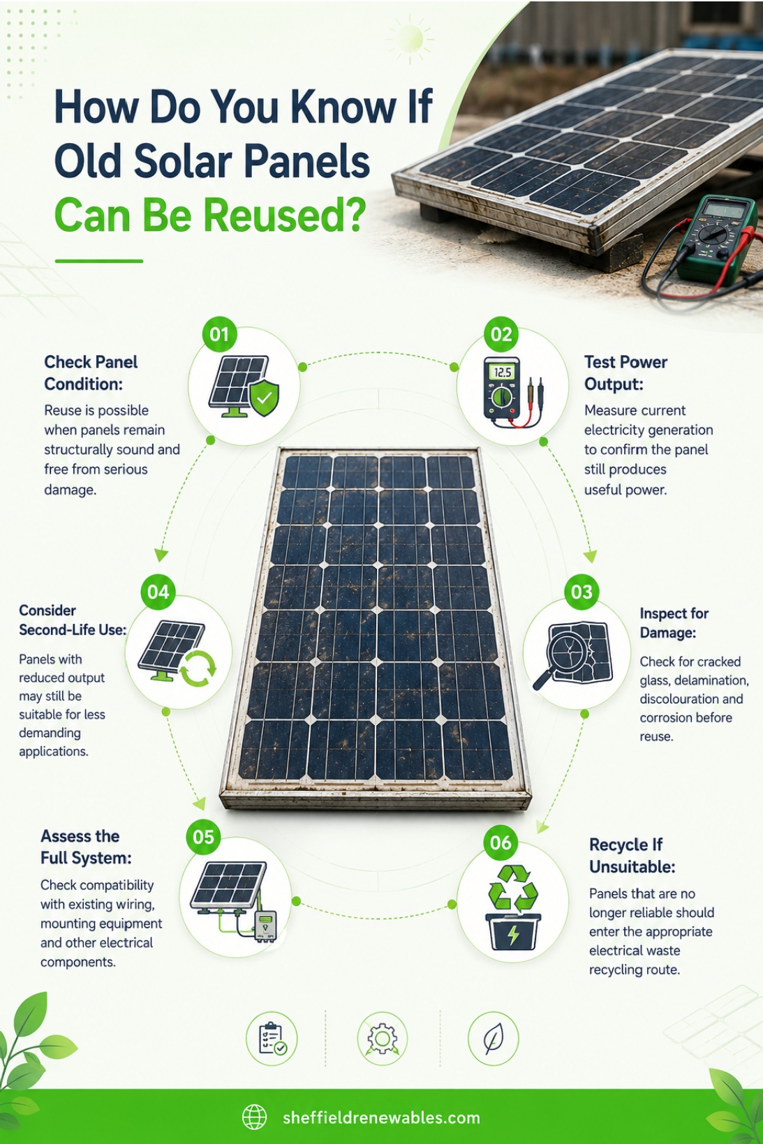 How do you know if old solar panels can be reused