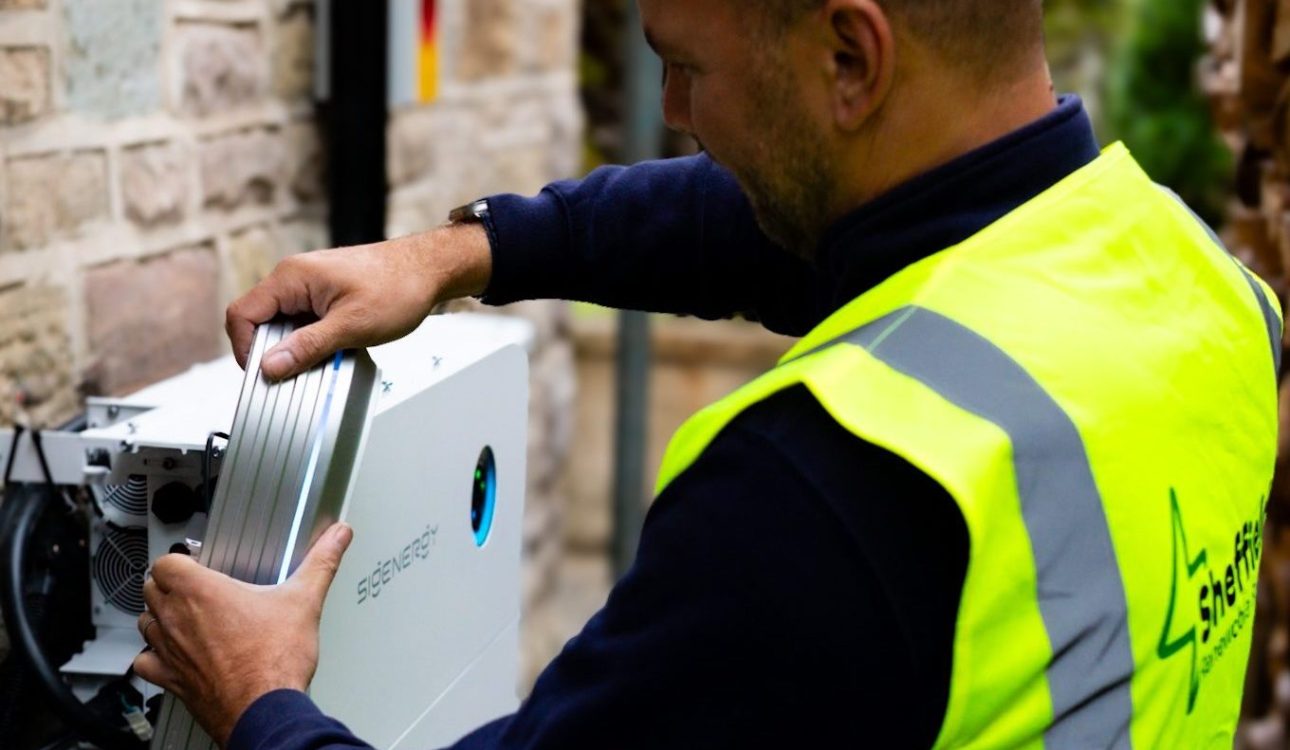 solar battery installation by Sheffield renewables