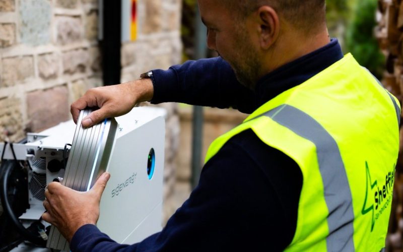 solar battery installation by Sheffield renewables